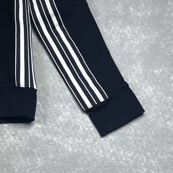 ATHLETA Sweatshirt Womens X-Small Black White Striped Pullover Crew 486732-00 - Picture 4 of 11